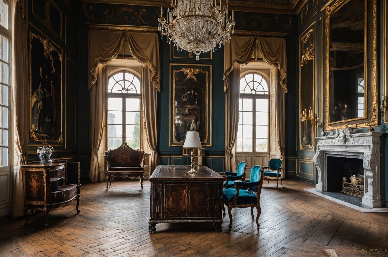 Antique study with period furniture